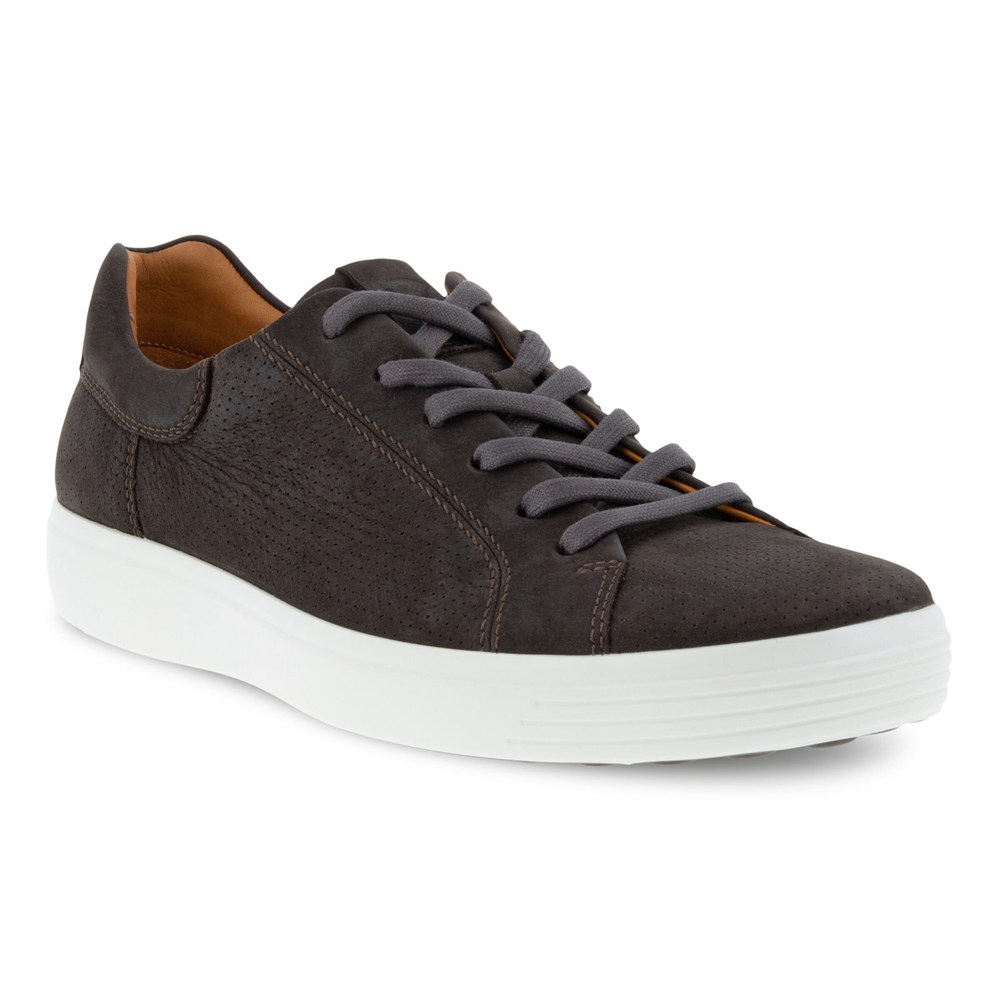 ECCO Mens Sneakers Dark Grey - Soft 7 Lace-Up - WOT-572931